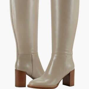 Marc Fisher Gabey Knee-High Block Heel Boots in Taupe - 8 WC